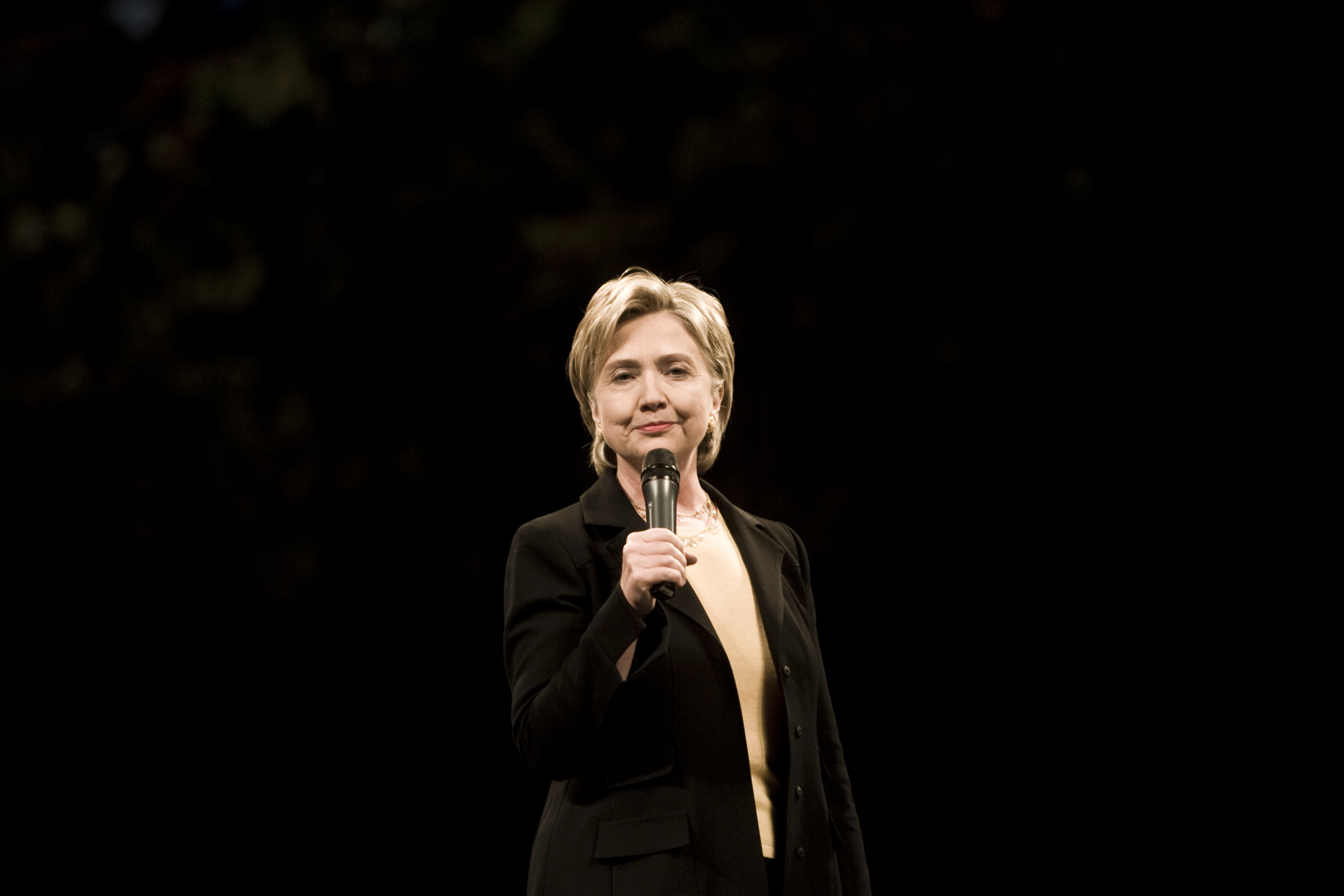 Hillary Clinton Black Background