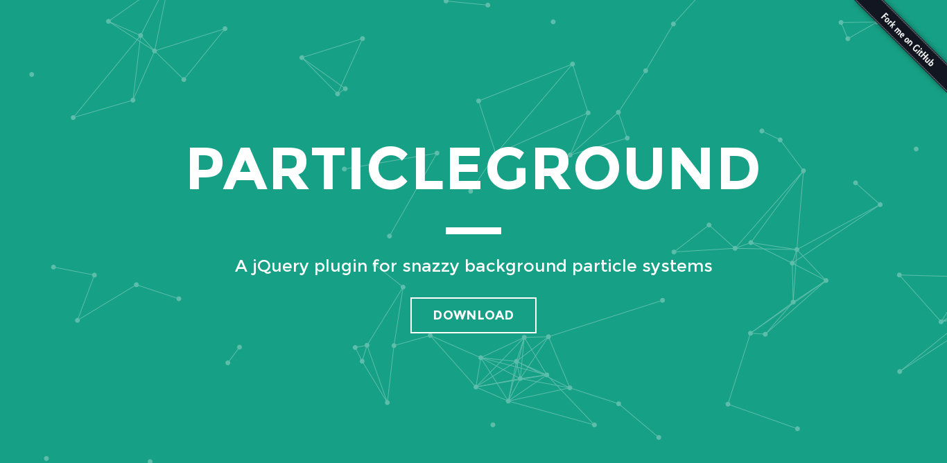 Particleground A Jquery Plugin For Snazzy Background Particle