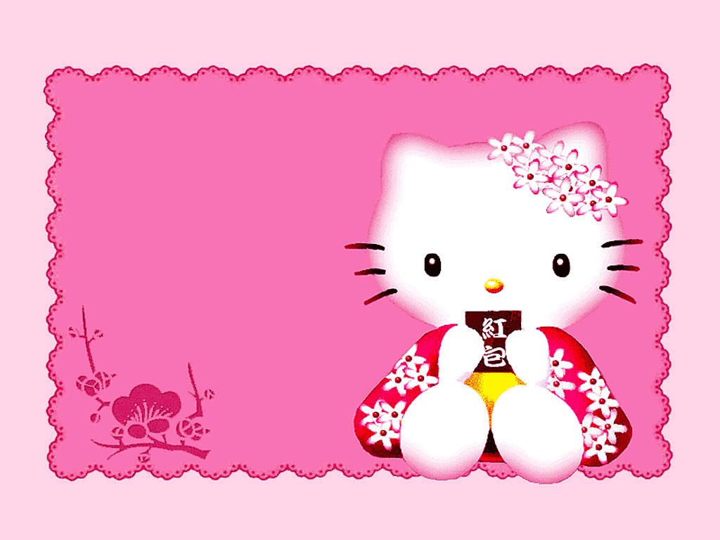 Hello Kitty Border Desktop Wallpaper