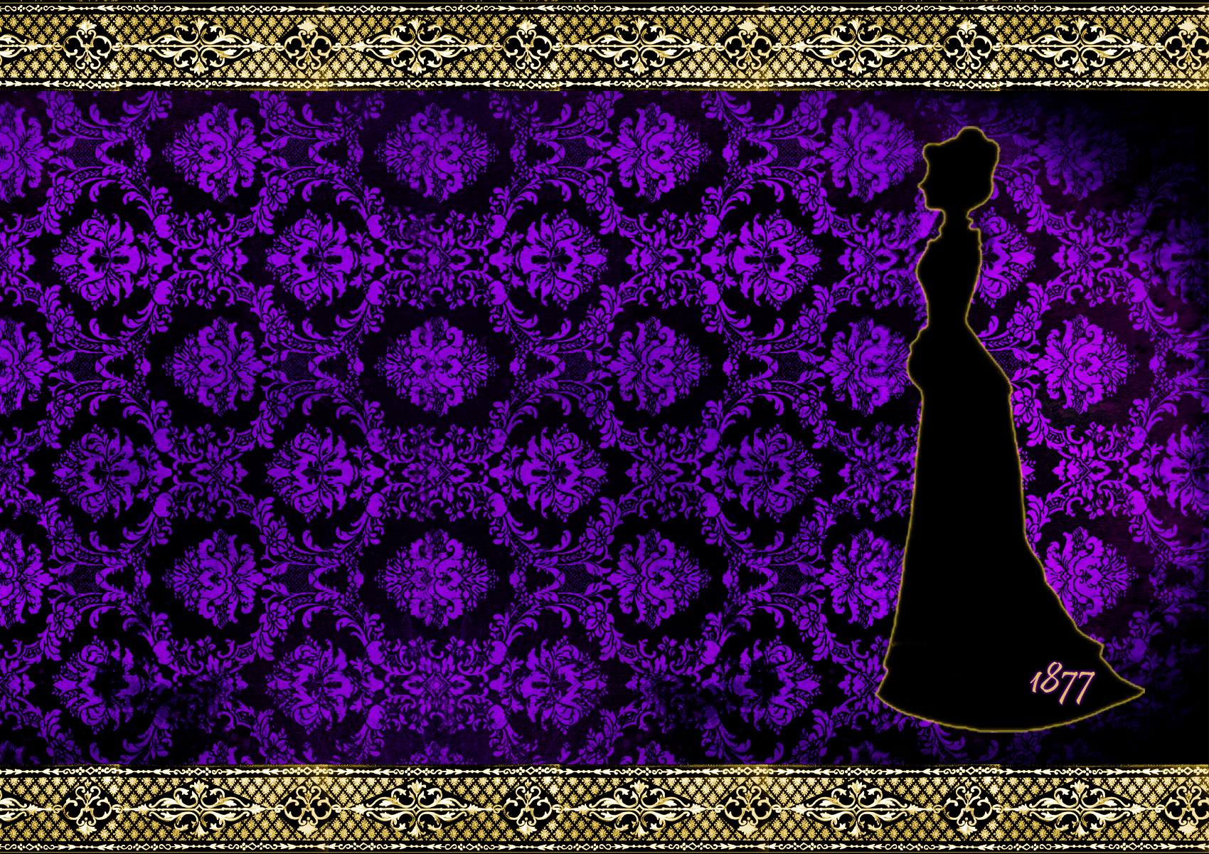 Purple Victorian Wallpaper By