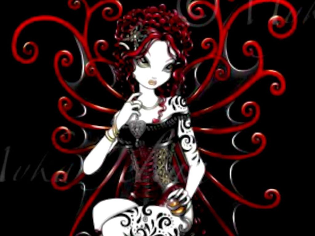 Goth Fairies Red Gothic Fairy Wallpaper The