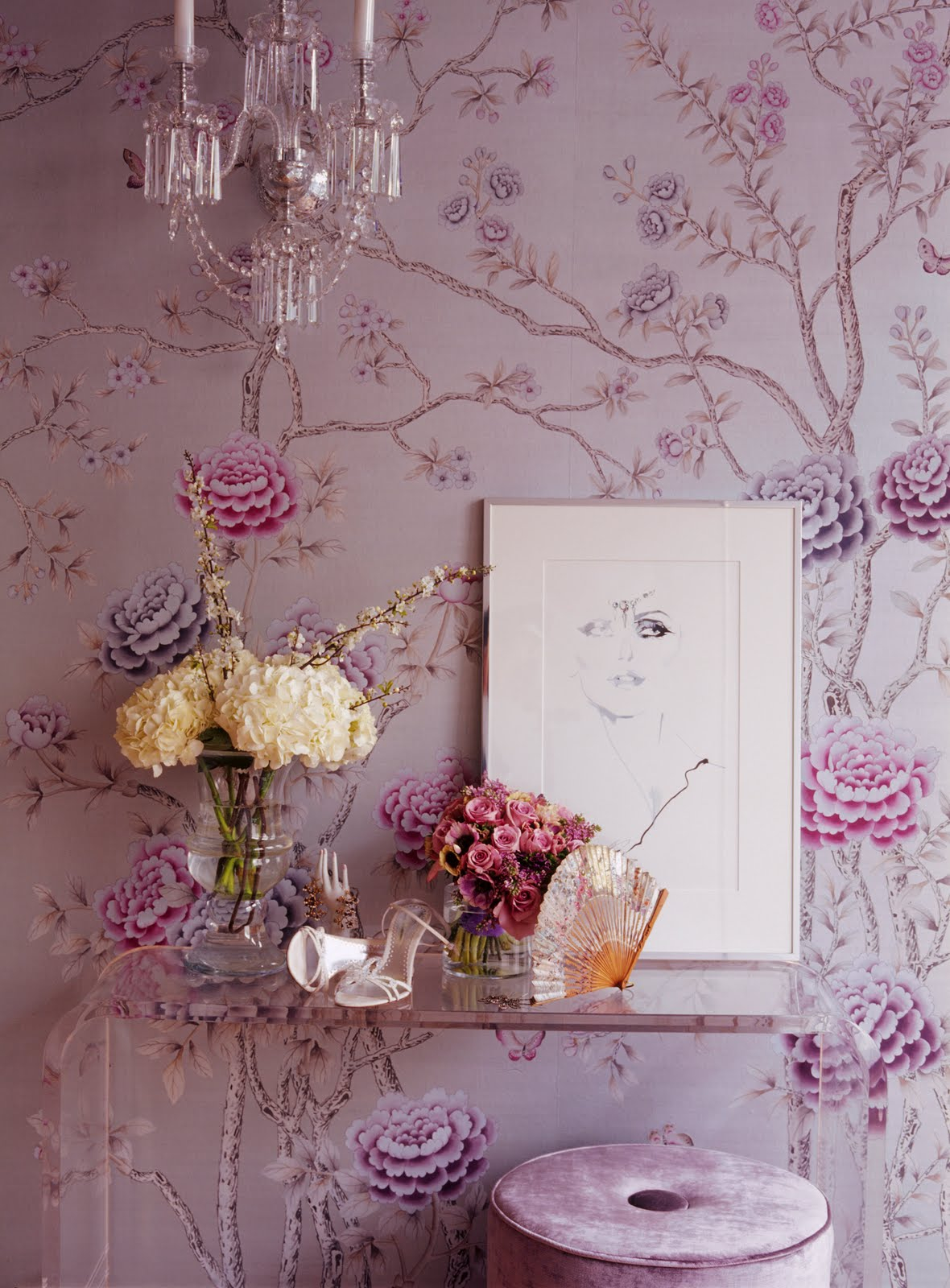 De Gournay Hand Painted Wallpaper On The Wall