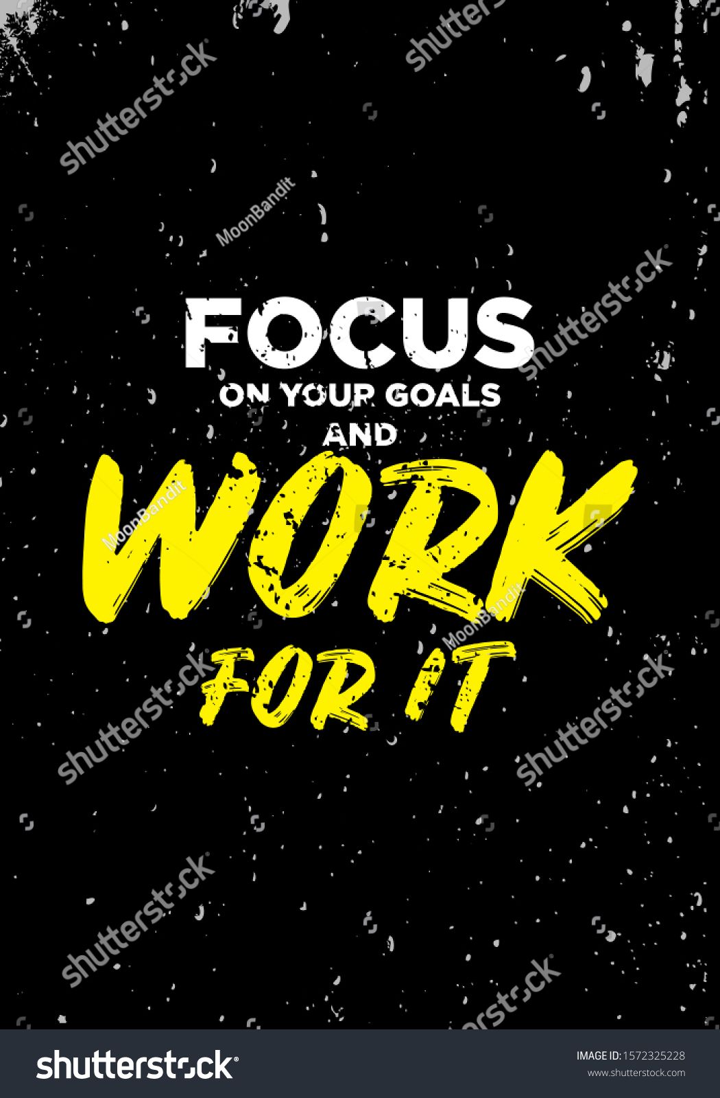 Focus On Your Goal Work Motivational Stock Vector Royalty