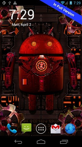 Steampunk droid live wallpaper for Android Steampunk droid free