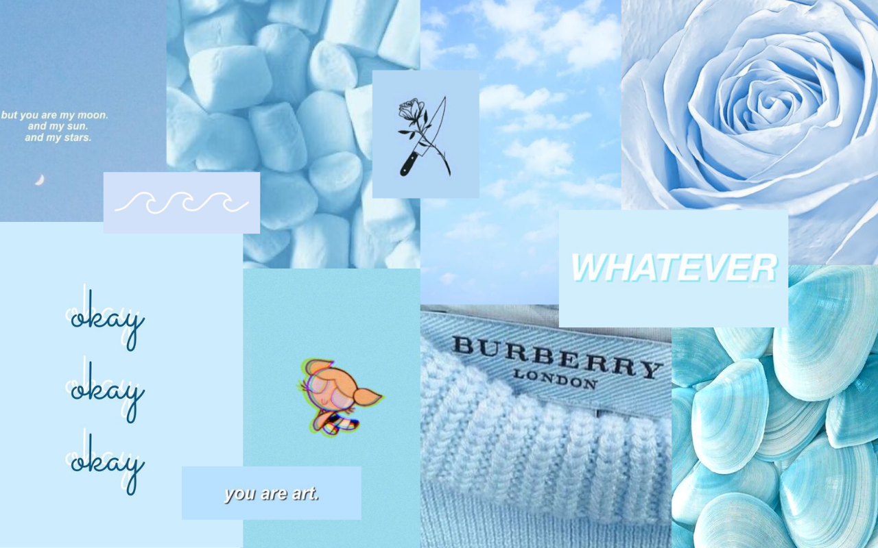 Light Blue Aesthetic Wallpaper Laptop For Image