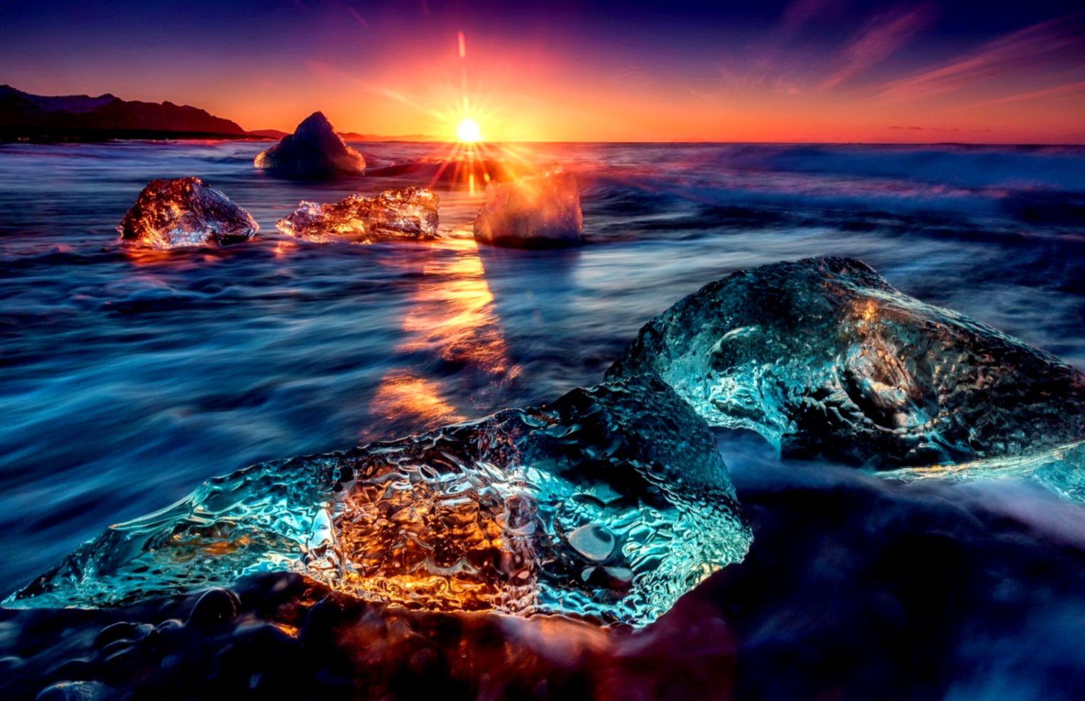 Beautiful Ocean Sunset Desktop Wallpaper HD Metro