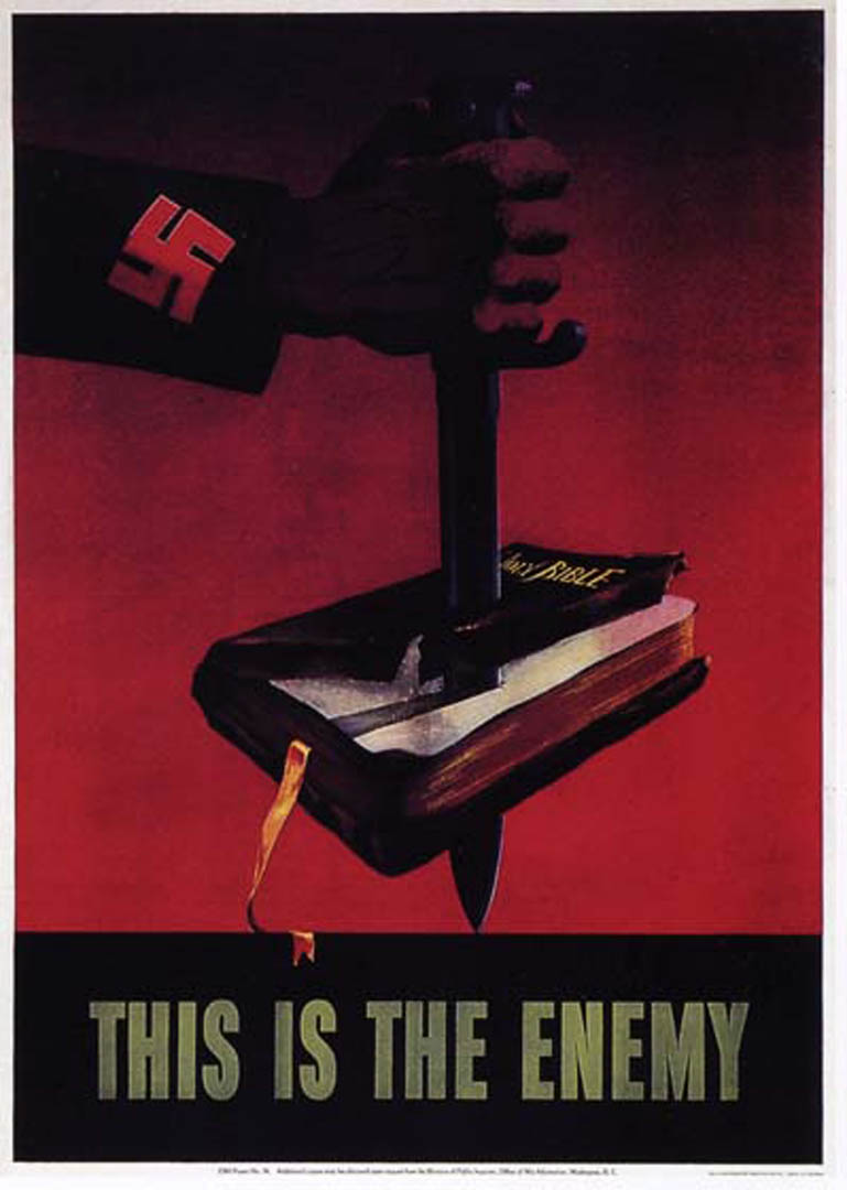 Nazi Knife In Bible Vintage Propaganda Posters Wallpaper Image