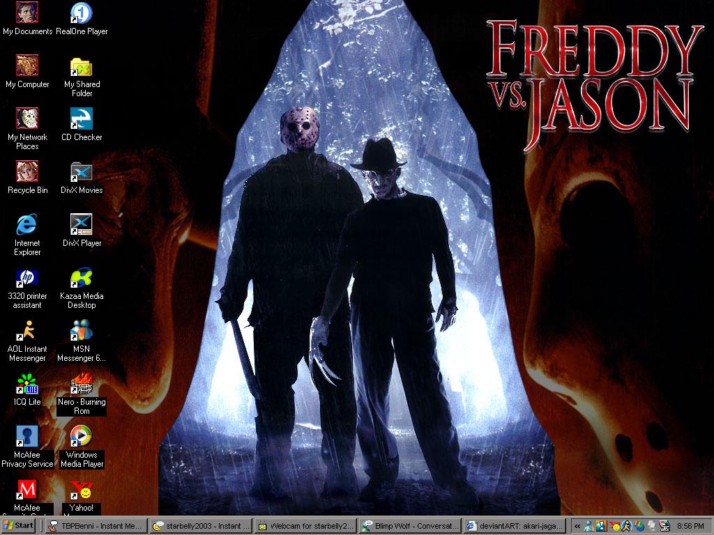 Freddy Vs Jason Vs Ash Wallpaper Freddy vs jason by akari