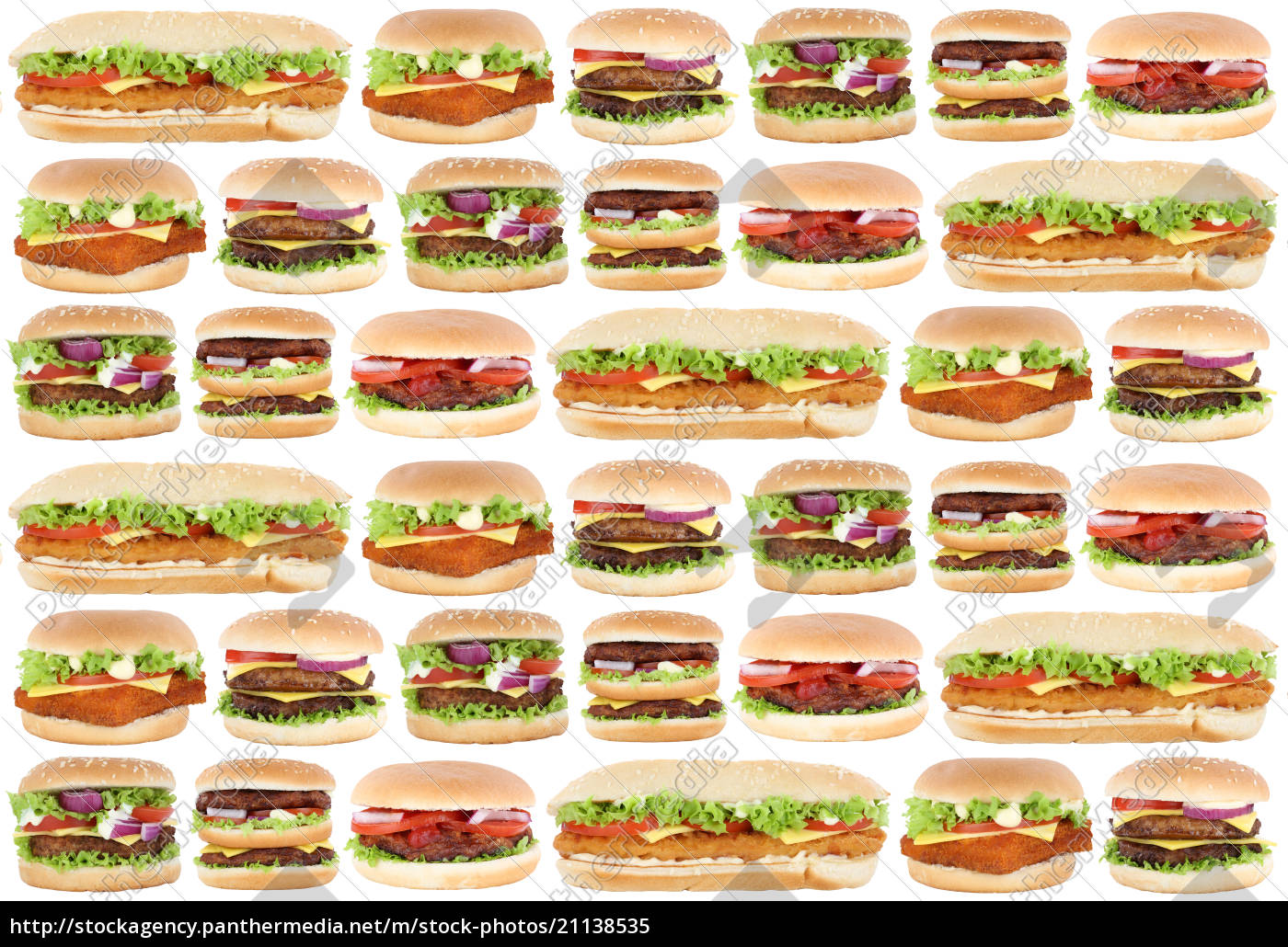 Fast Food Background Hamburger Cheeseburger Burger Stock Photo