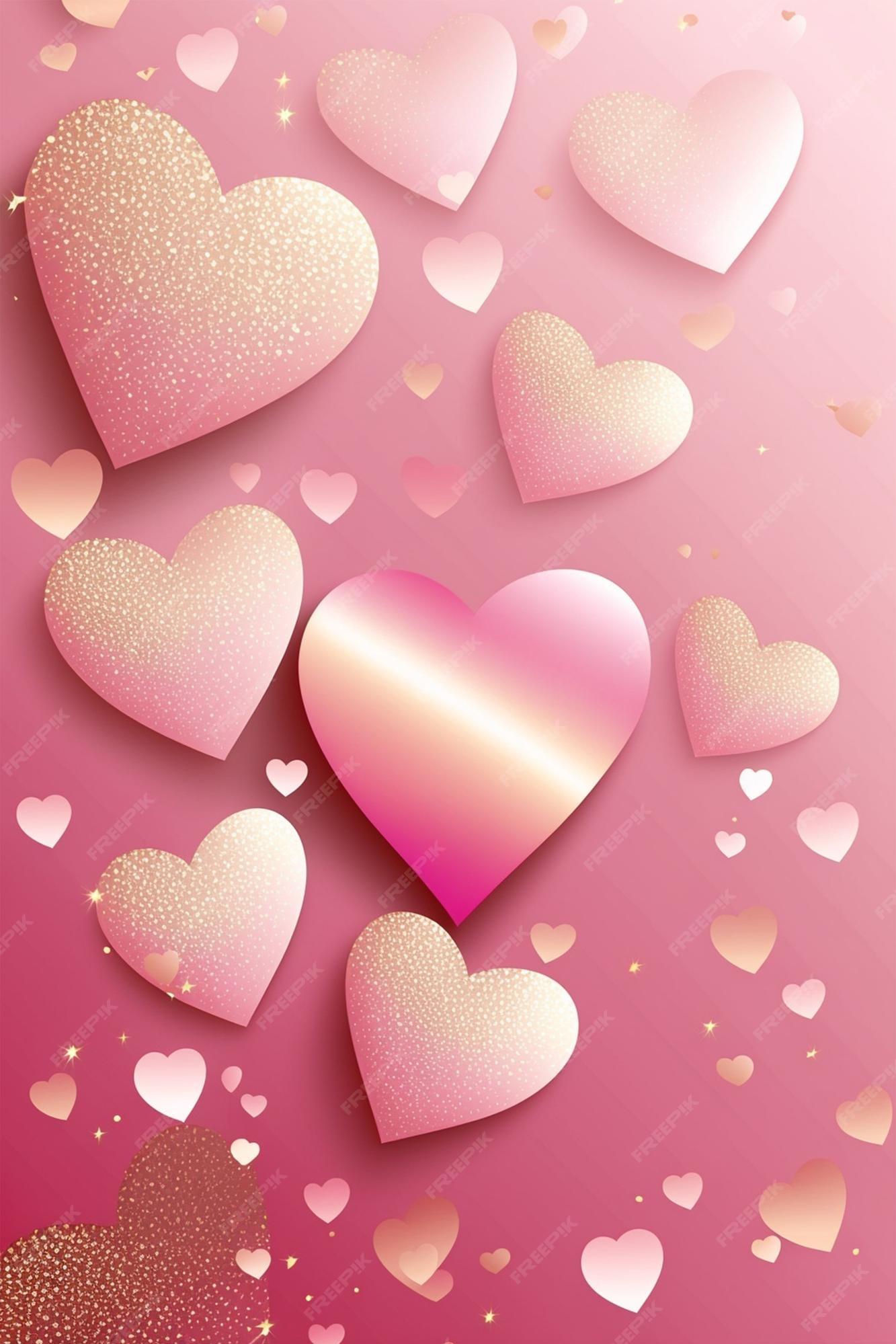 Premium Photo Pink Heart Wallpaper That Are For iPhone