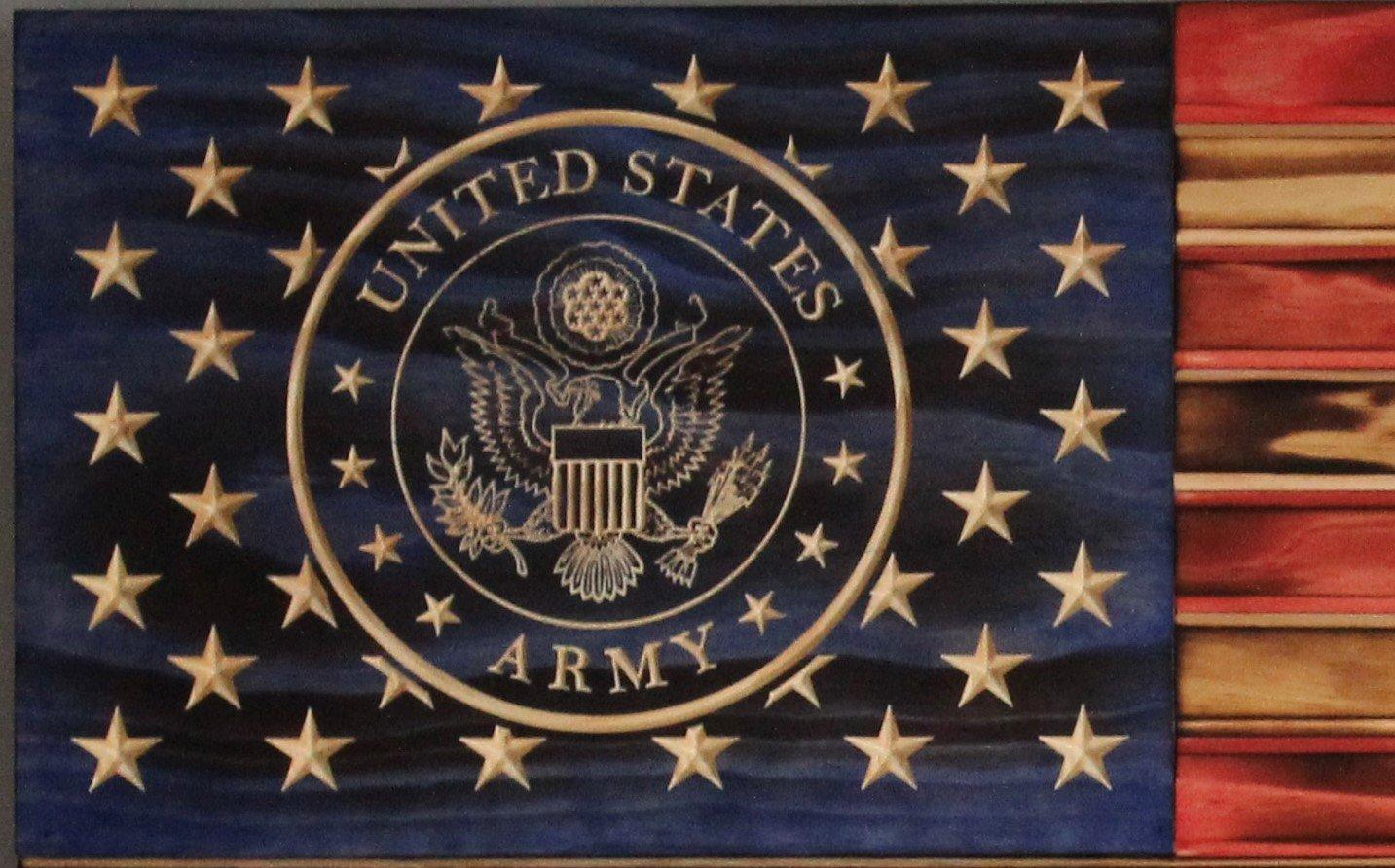 U S Army Flag Georgia Rustics Woodworks