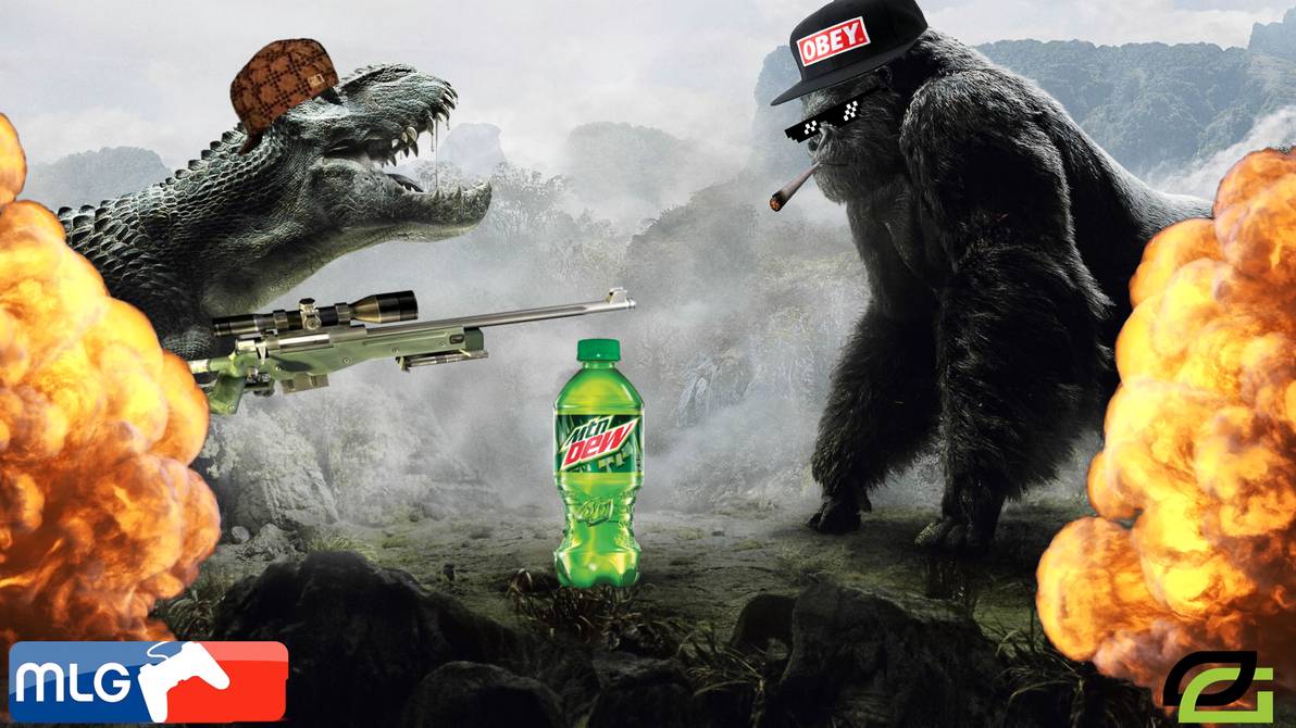 King Kong Vs Douchebag T Rex Mlg Wallpaper By Violent Pacifist