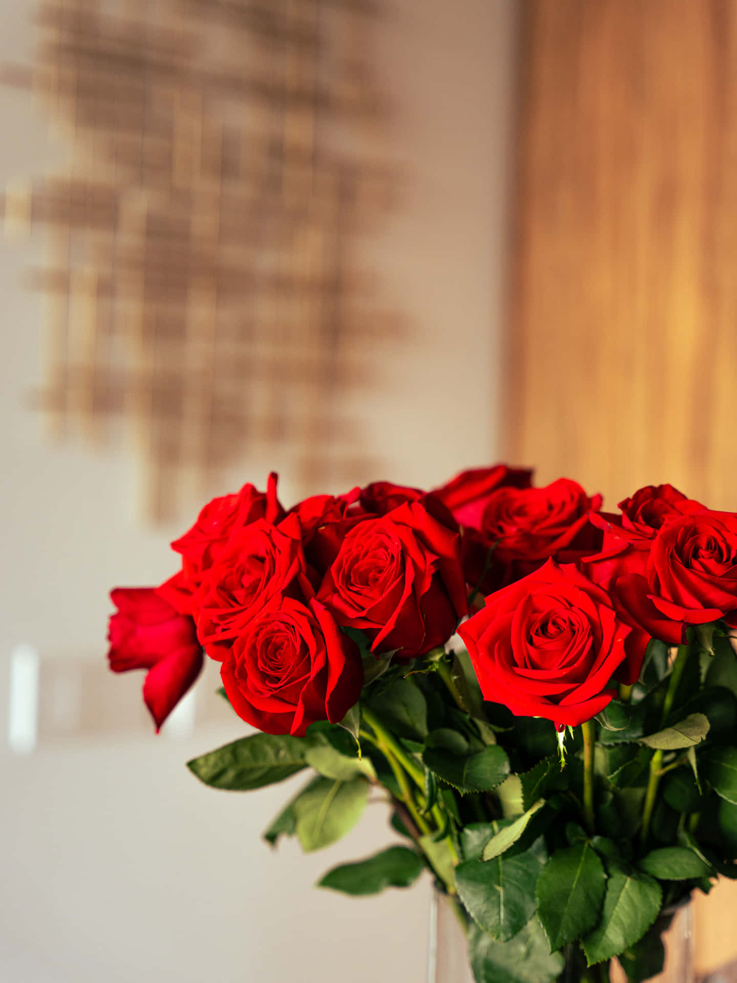 Rose Bouquet In Room Picture Wallpaper