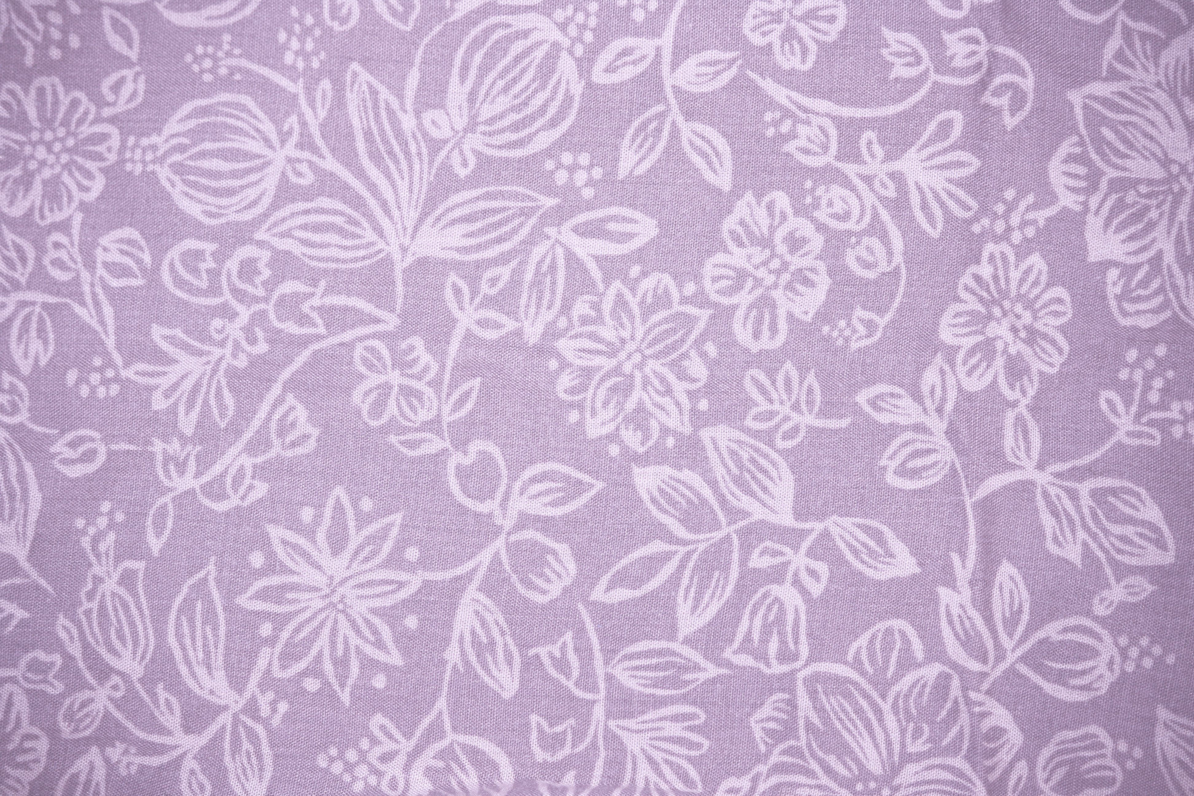 Purple Floral Background Pattern Dusty Fabric With