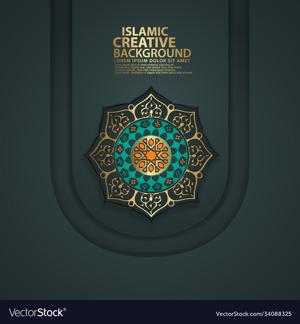 Abstract Background With Realistic Islamic Vector Image