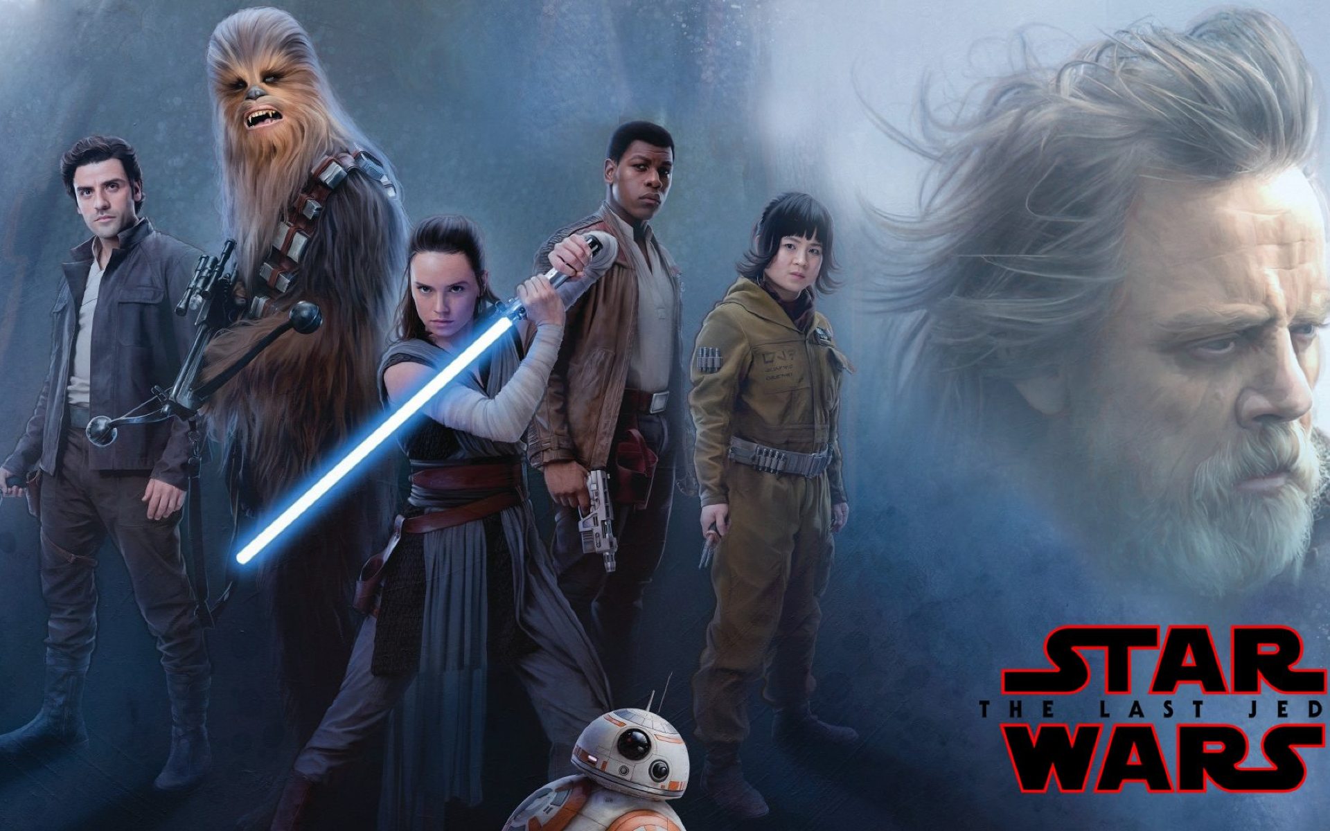 Star Wars Jedi Rey Daisy Ridley And Luke Skywalker Full