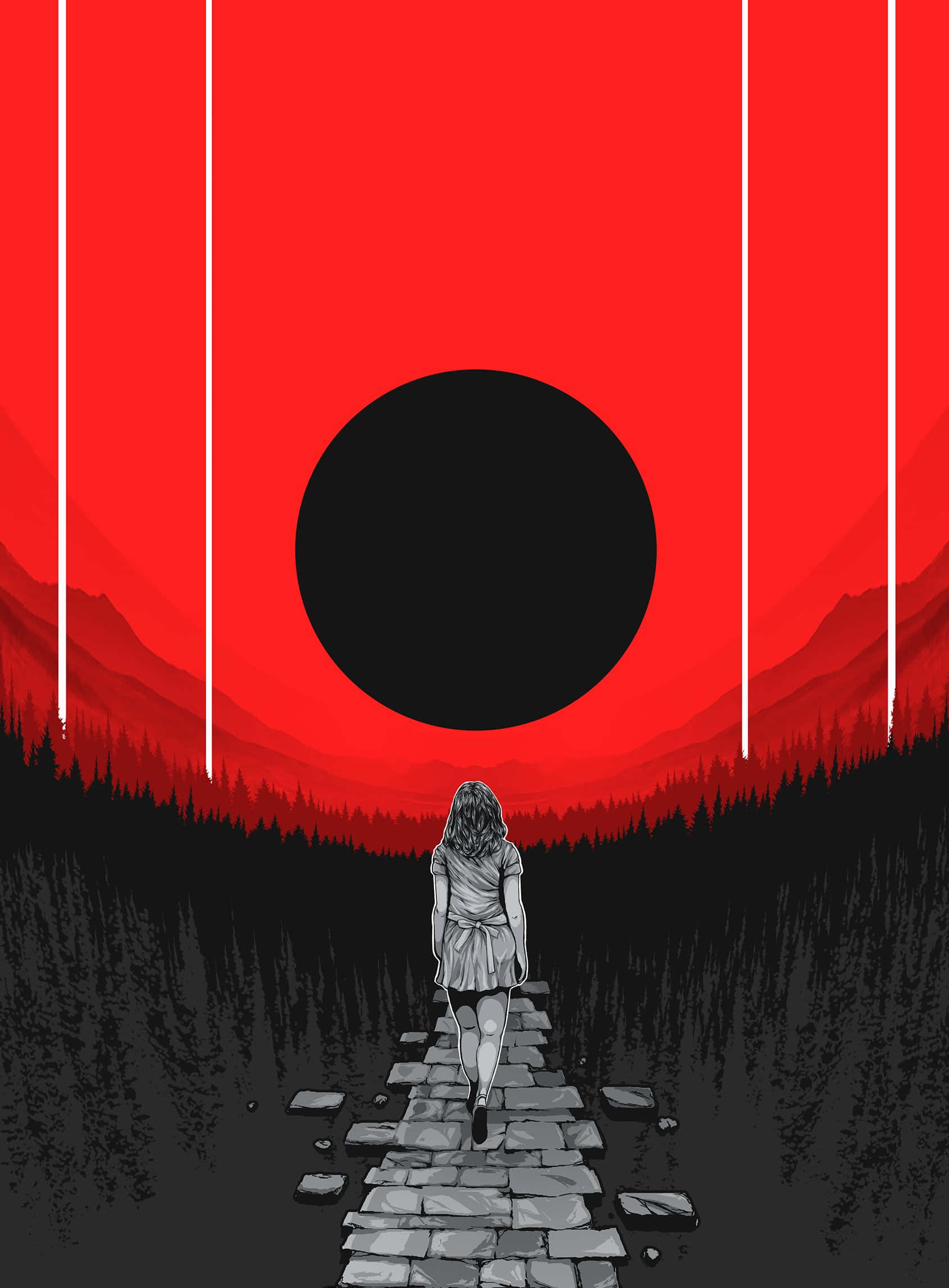 Enjoy Working On Your Favorite Anime With This Stylish And Modern Red Aesthetic Wallpaper