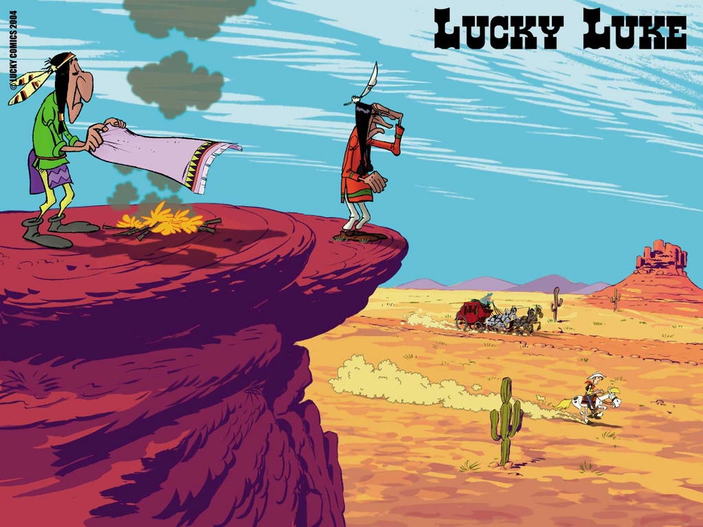 Lucky Luke Wallpaper Cartoon