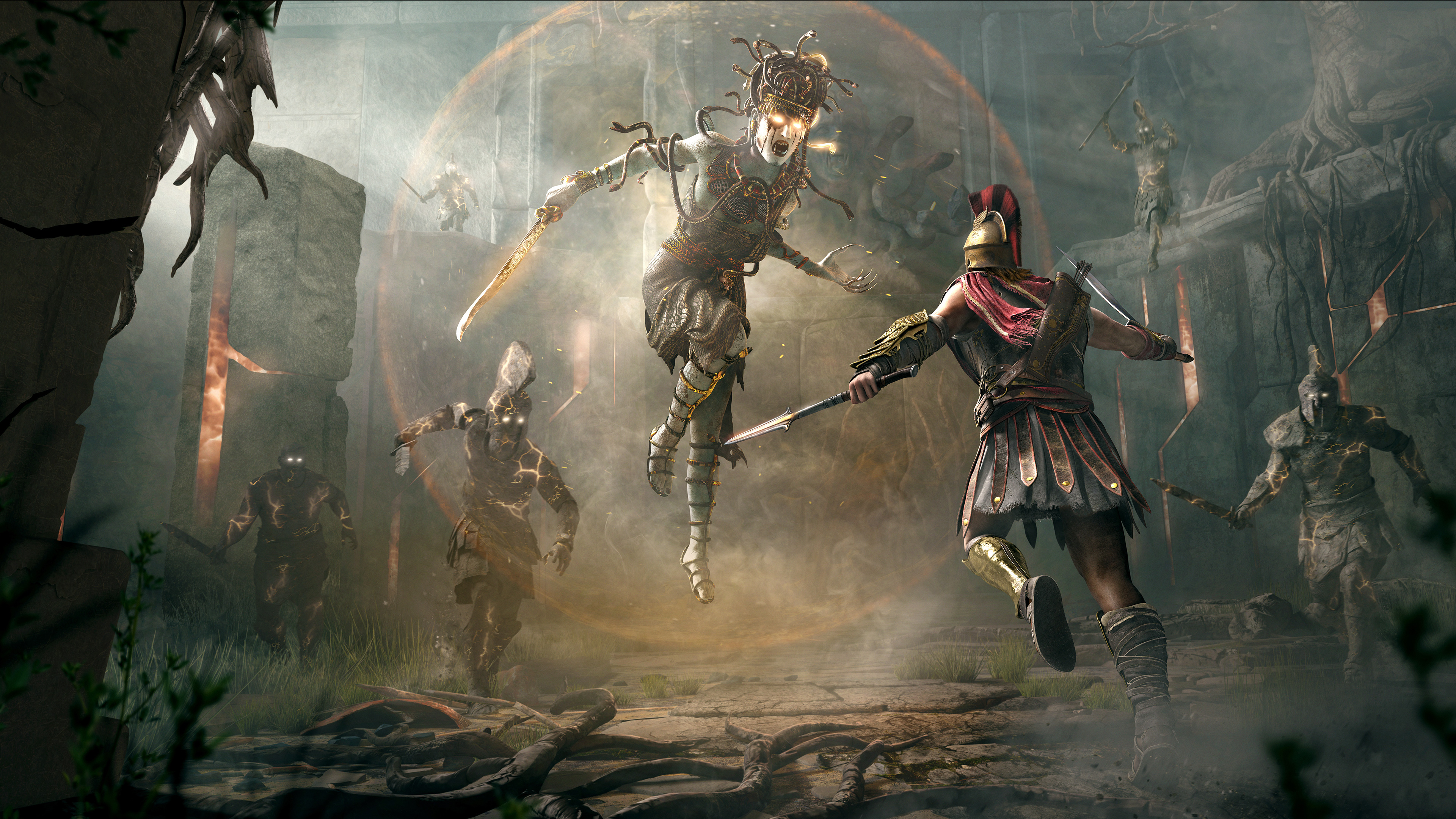 Assassins Creed Odyssey Fight 4k Wallpaper HD Games