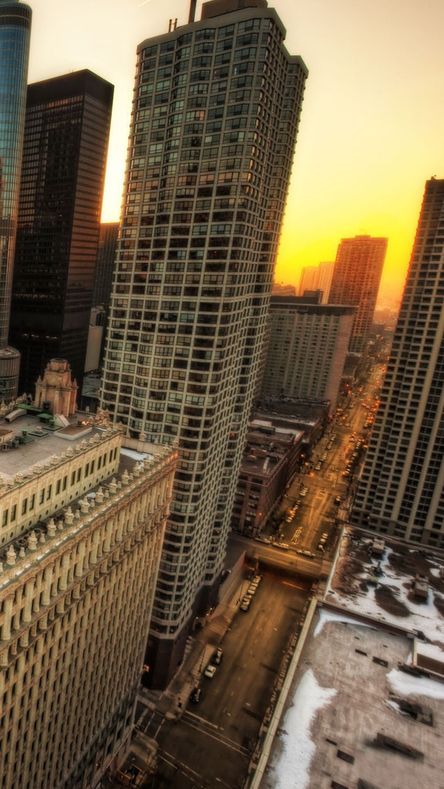 Winter In Chicago iPhone 5s Wallpaper