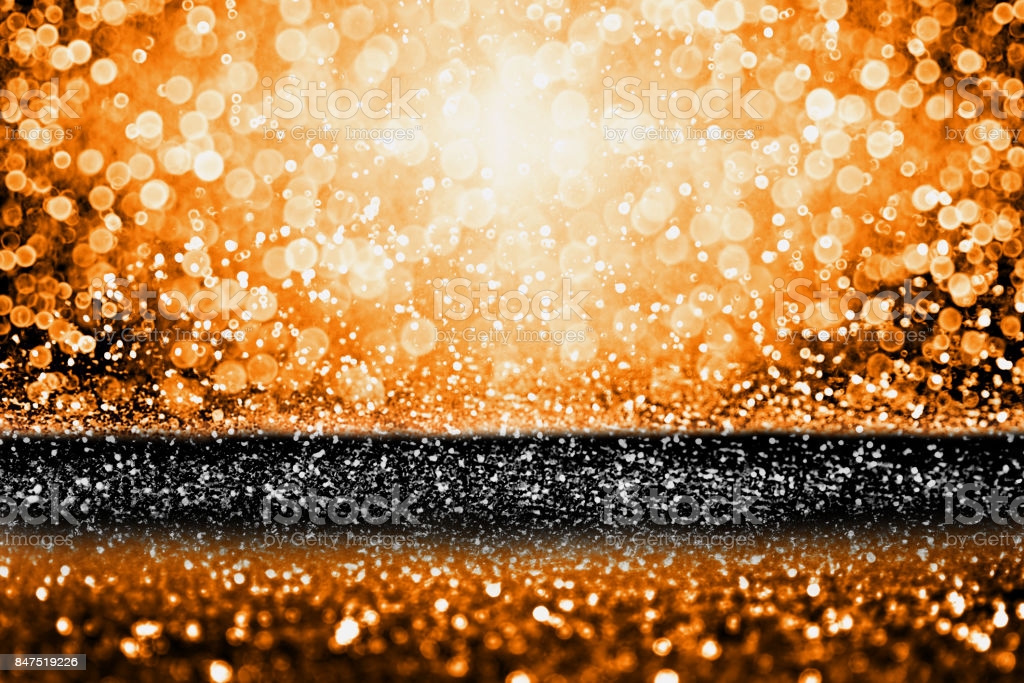Abstract Orange Black Thanksgiving Party Or Halloween Bash Glitter