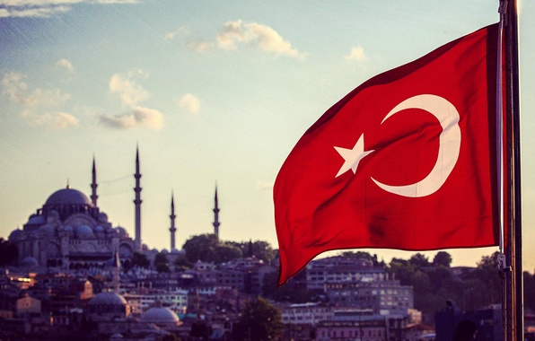 Wallpaper Istanbul Turkey Flag