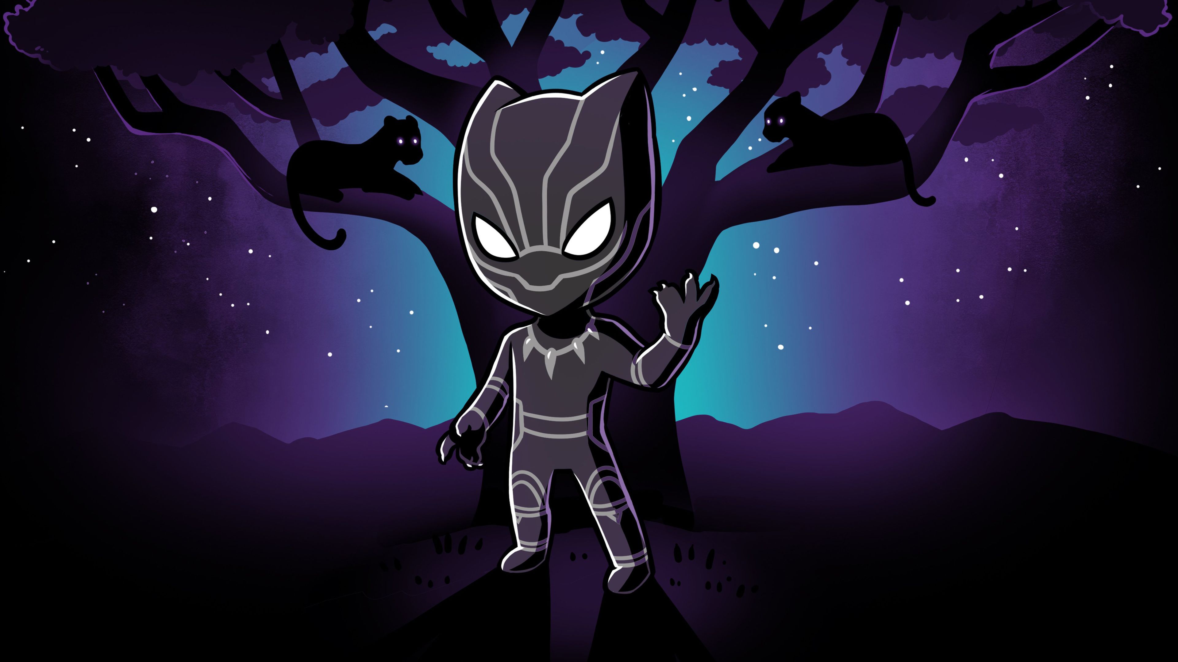 Black Panther 4k Art Superheroes Wallpaper Digital