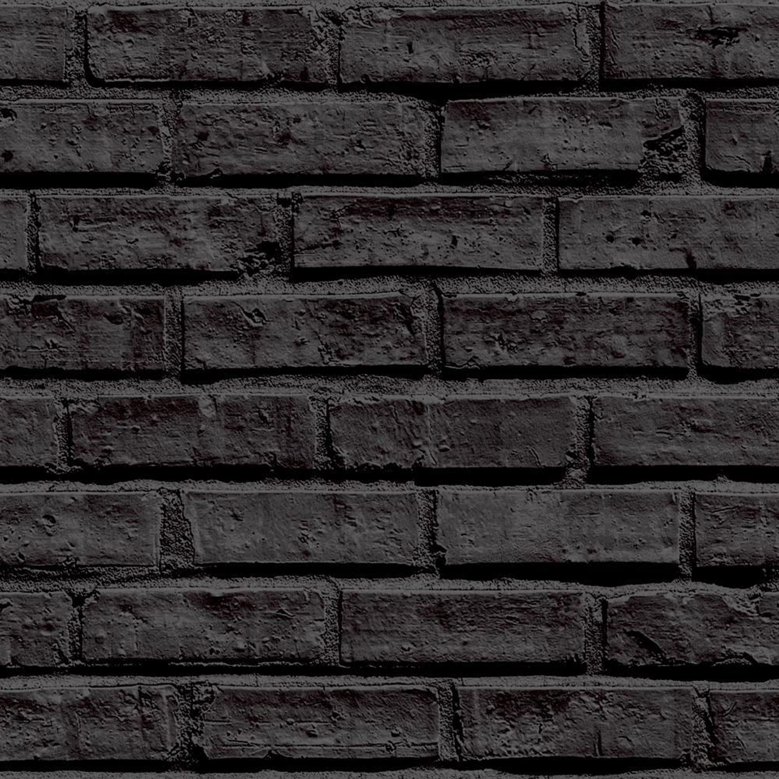 Details About Black Brick Wallpaper Arthouse Vip New