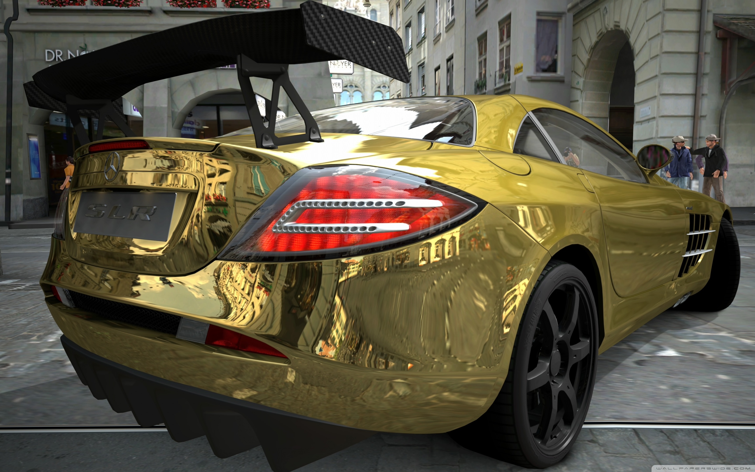 Mercedes Benz Slr Mclaren Gold 4k HD Desktop Wallpaper For