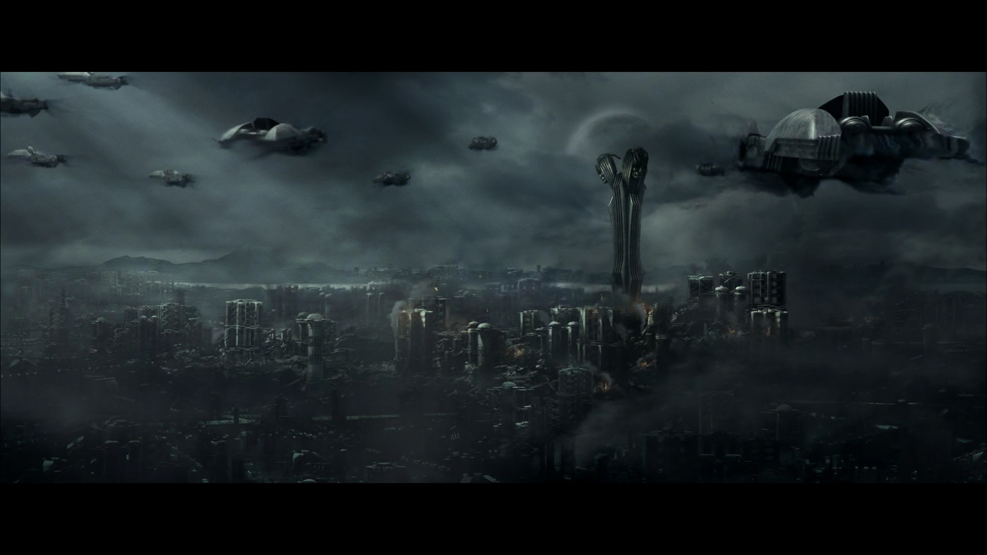 Chronicles Of Riddick Sci Fi Apocalyptic Spaceship City Dark F