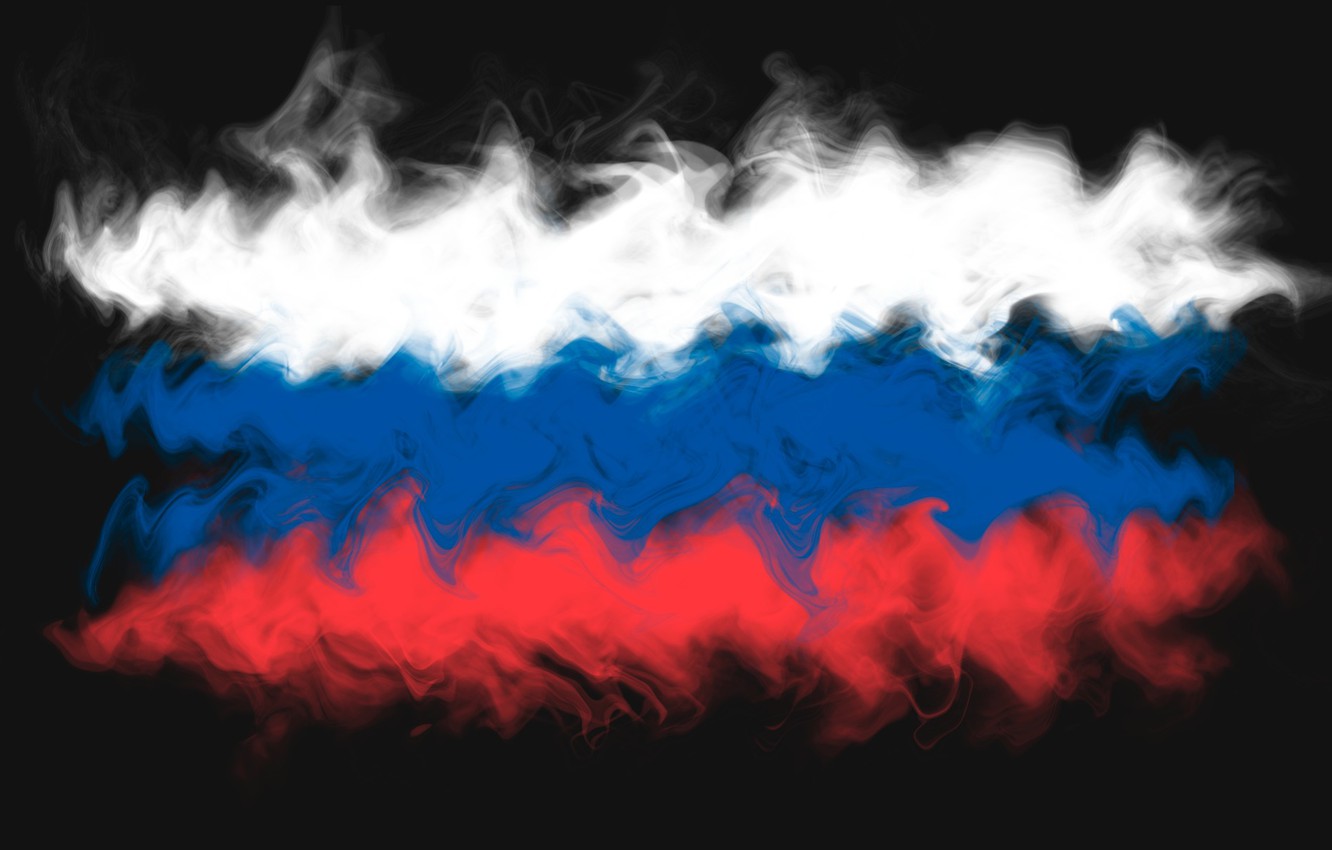 Wallpaper Abstraction Smoke Flag Russia Tricolor