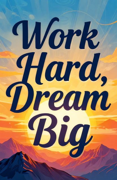 Work Hard Dream Big Wallpaper