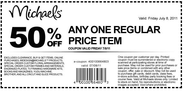 Michaels Crafts Coupons