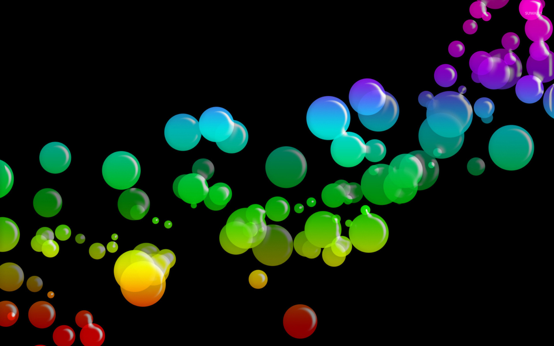 Colored bubbles wallpaper   Abstract wallpapers   16915