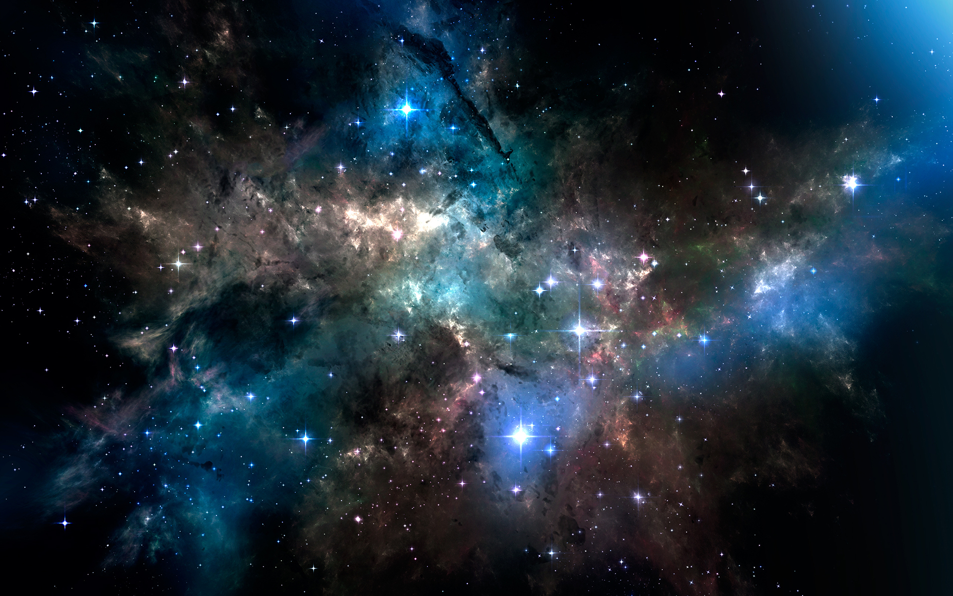 Space Sparkling Stars Wallpaper