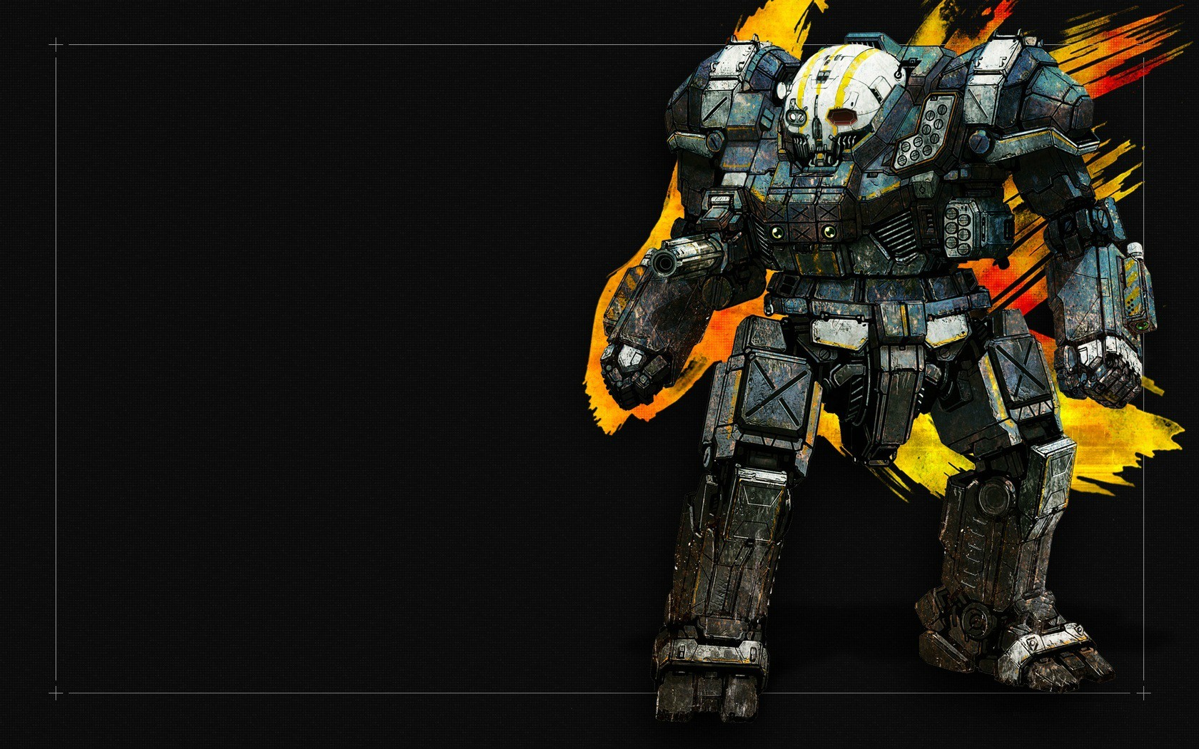 1080p Background Clean Edit Of The Atlas From Mechwarrior Online