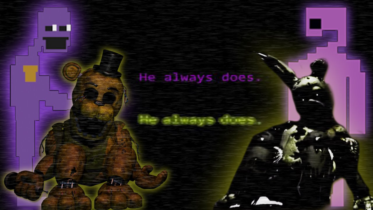 Golden Freddy And Spring Trap The Links With Purple Gold