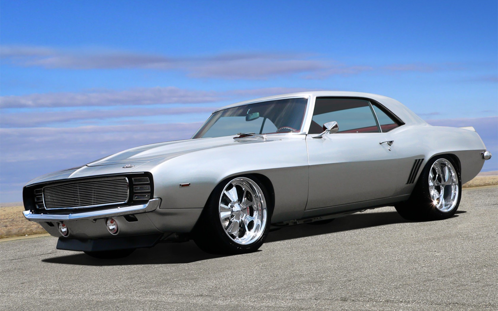  muscle cars silver vehicles Chevrolet Camaro SS sports cars wallpaper