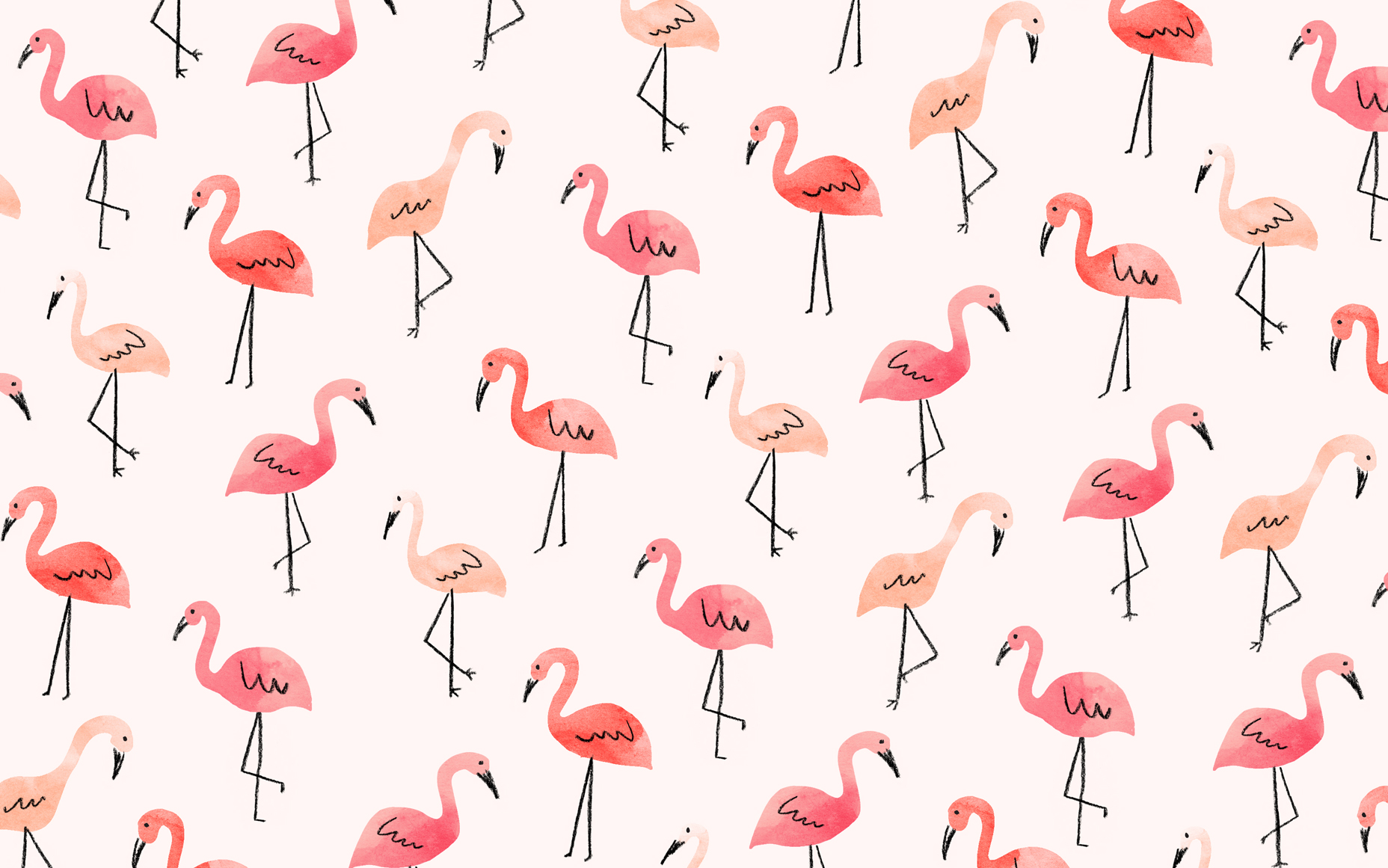 blue flamingo wallpaper