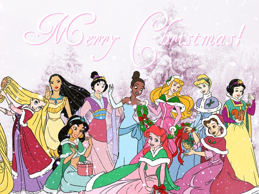 Disney Princess Christmas Cartoon Pictures