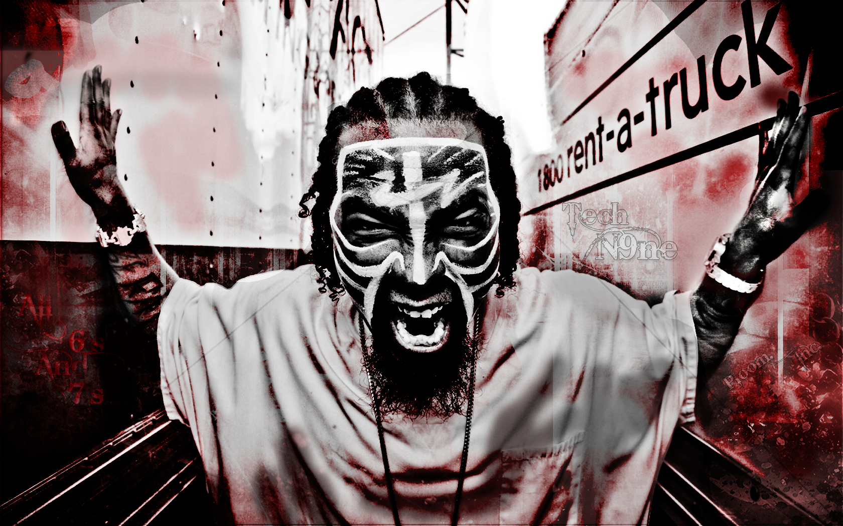 Tech N9ne Gangsta Rapper Rap Hip Hop Dark G Wallpaper
