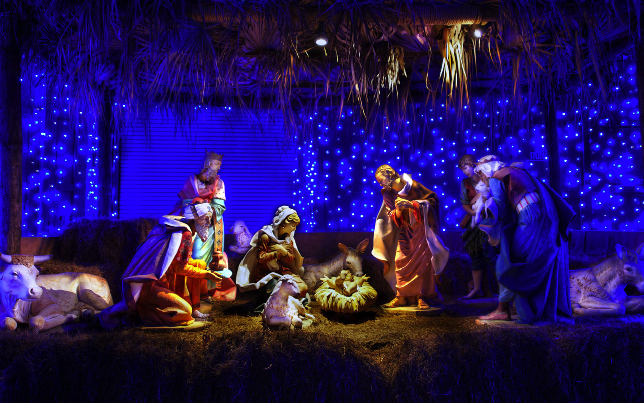Christmas Nativity Scene Wallpaper Puter