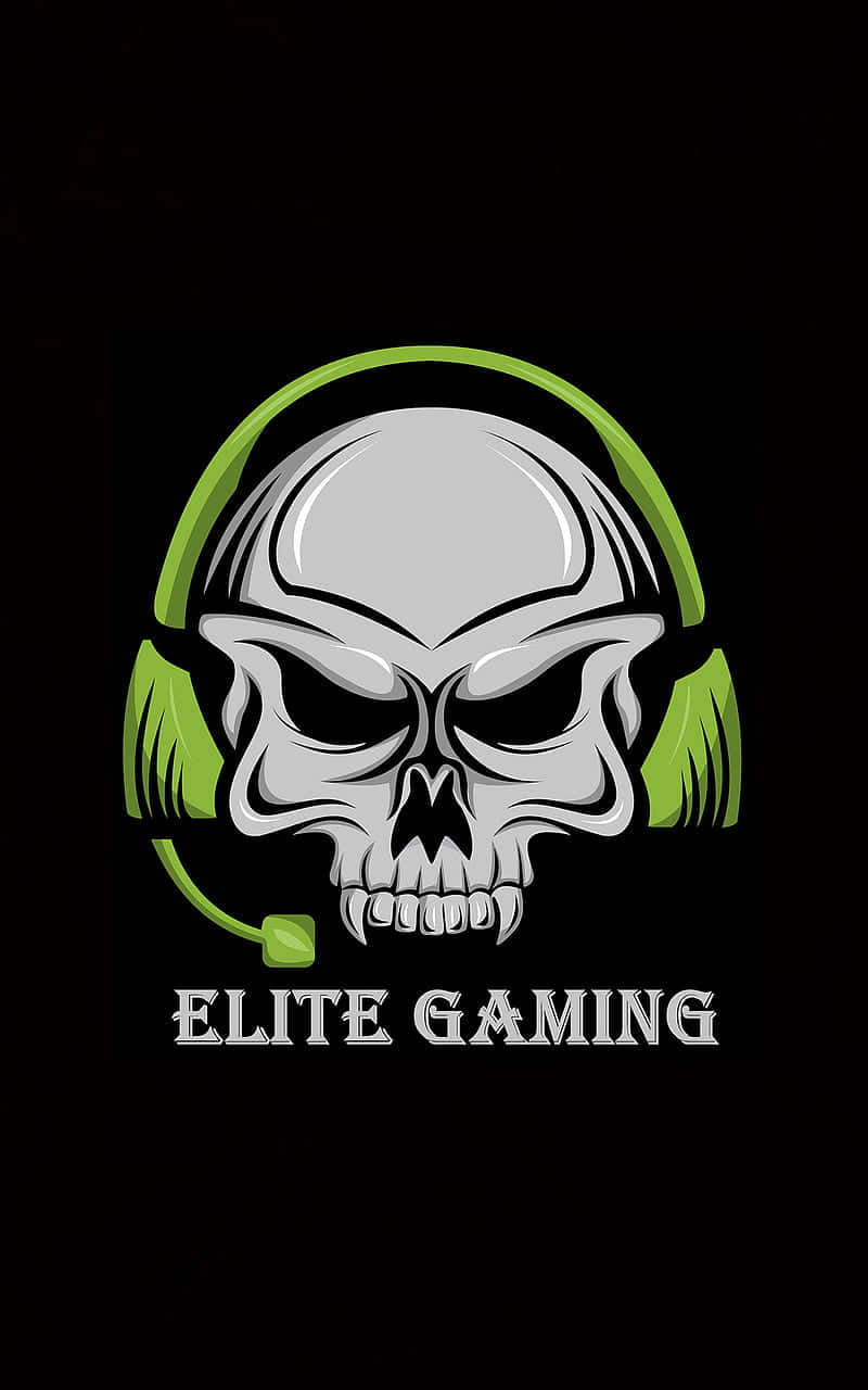 Elite Gaming Logo With Headphones Wallpaper