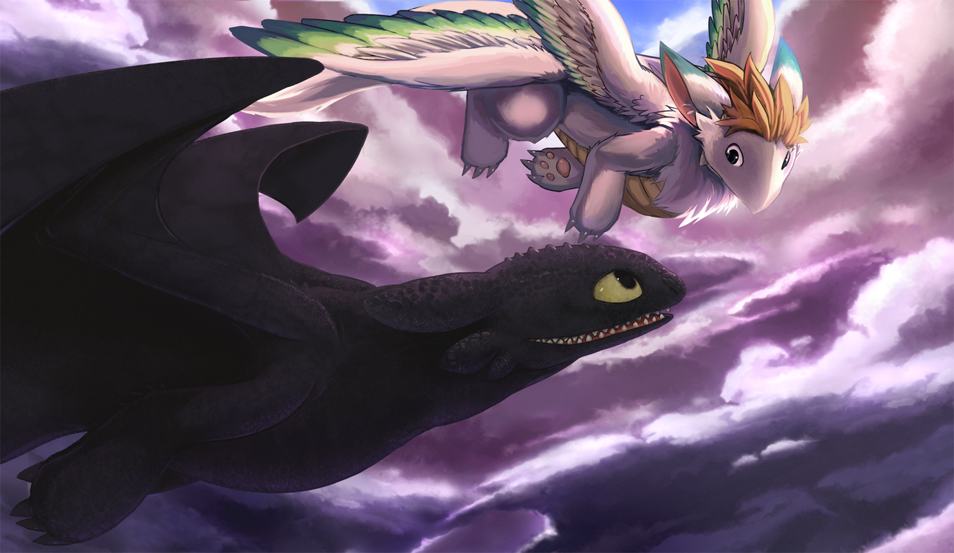 Httyd Toothless And Flammie By Duiker