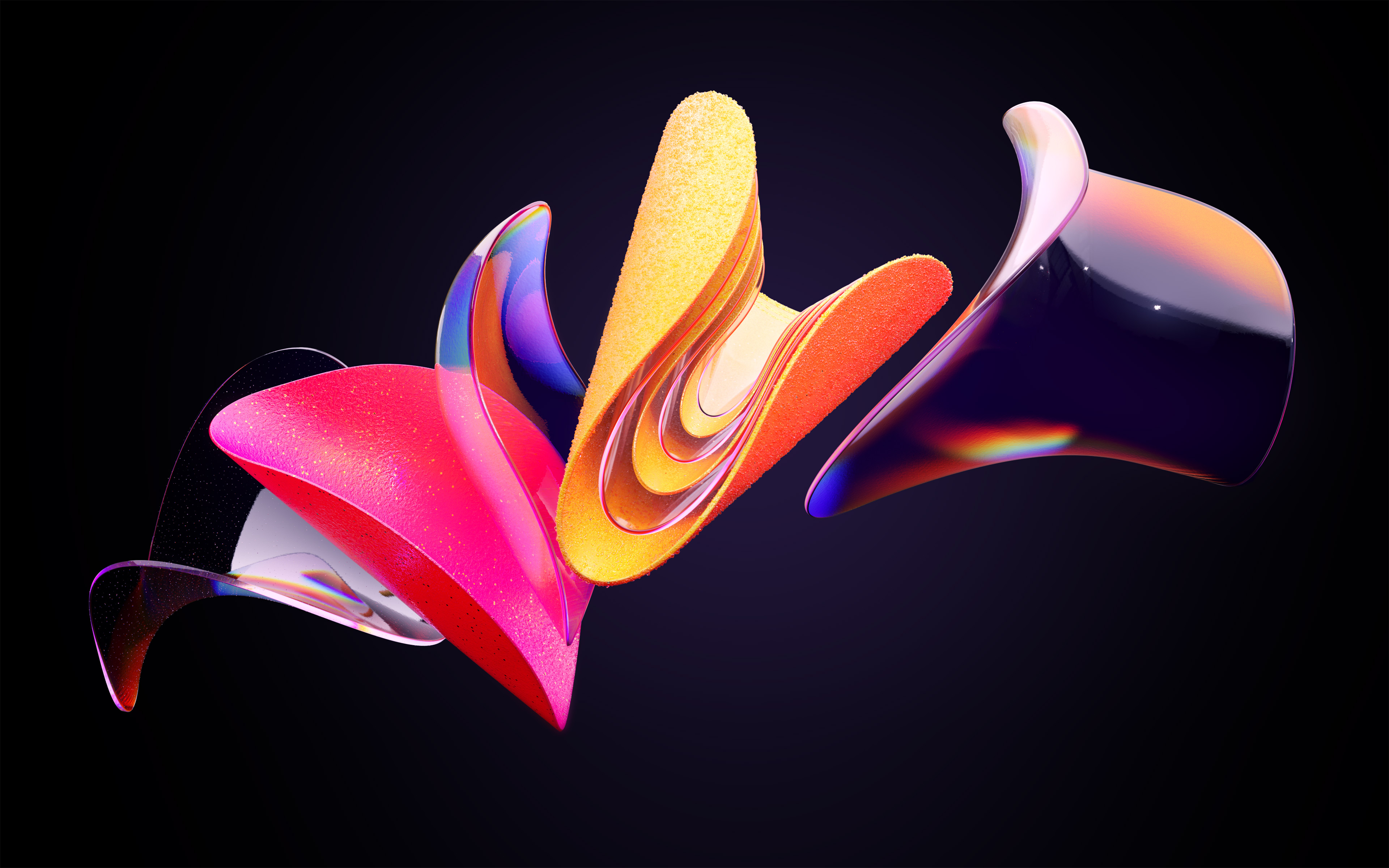 Abstract 4K Windows Wallpaper with Colorful Shapes