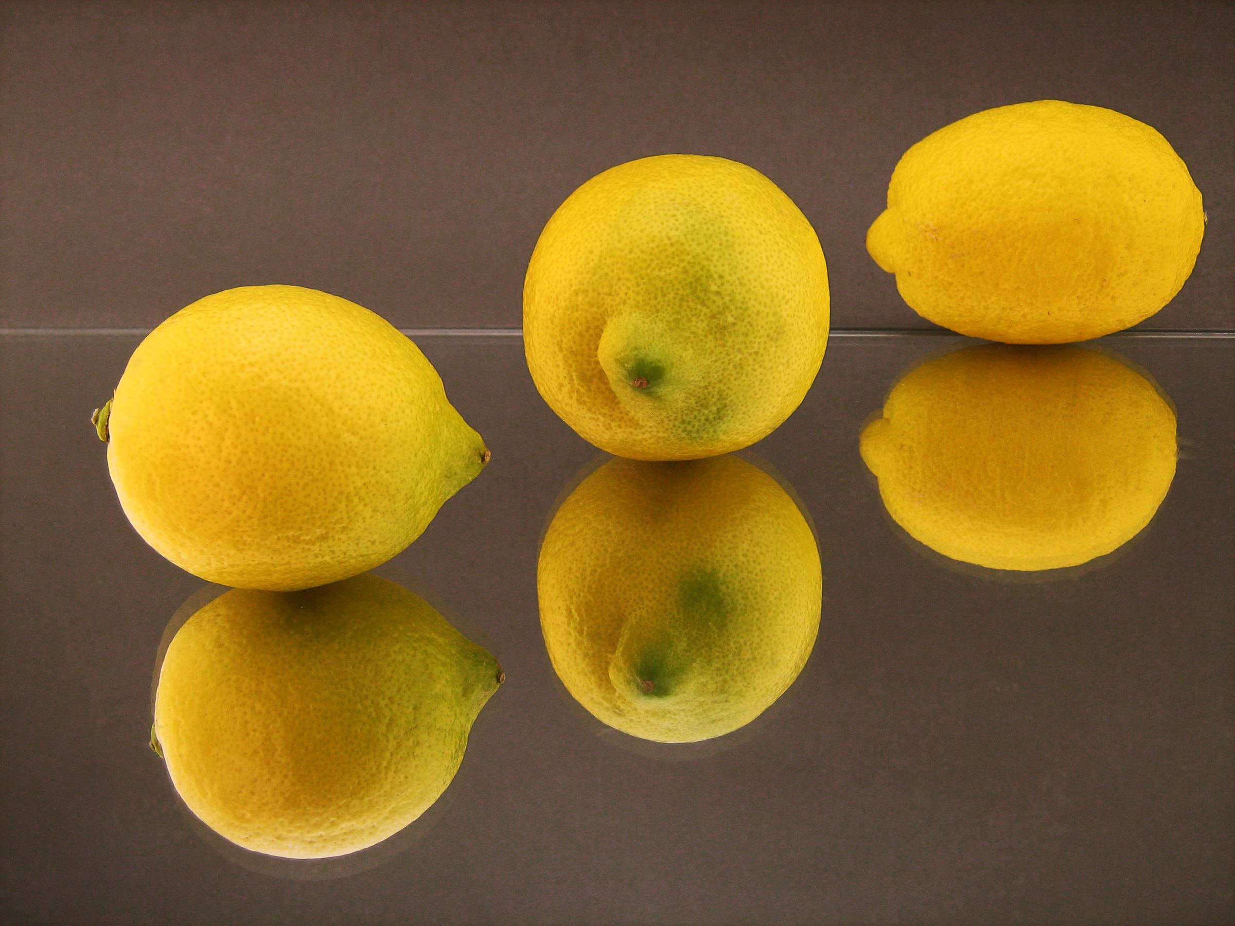 Photo Lemons Background Acid Juice Three