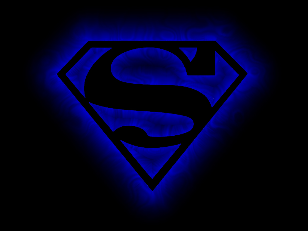 Superman Logo Black And Blue Blue flare superman symbol by