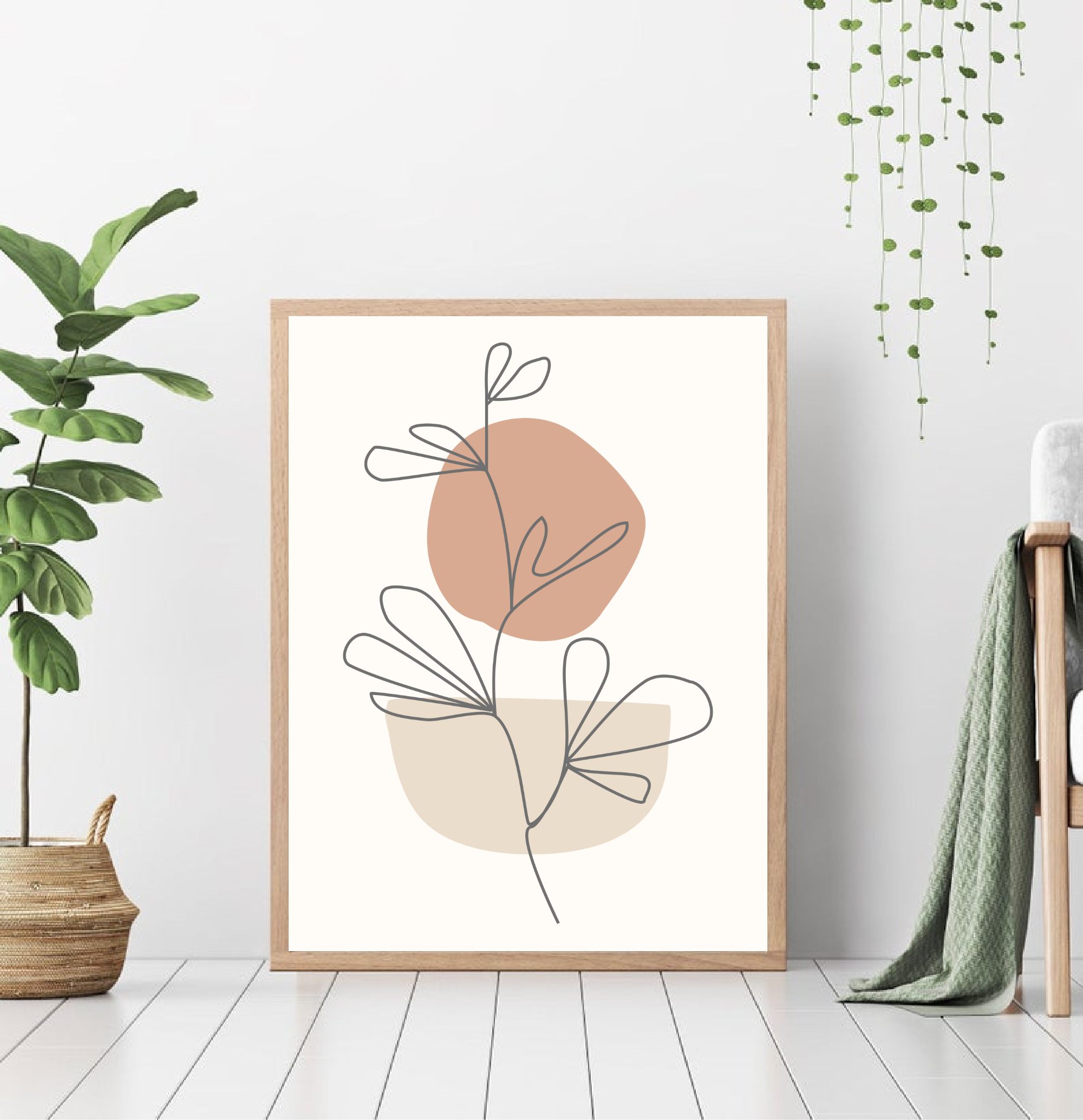Art Collectibles Abstract Wallpaper Rooted Path Wall Decor Boho