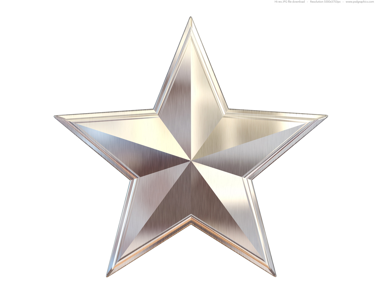 Gold Silver And Bronze Metal Stars Psdgraphics