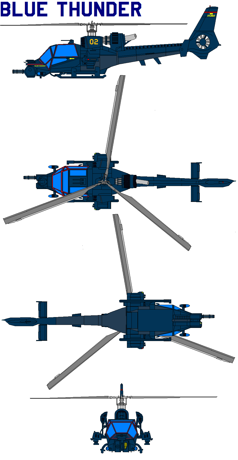 Drawings Movies Tv Blue Thunder Helicopter A Mock Up Of